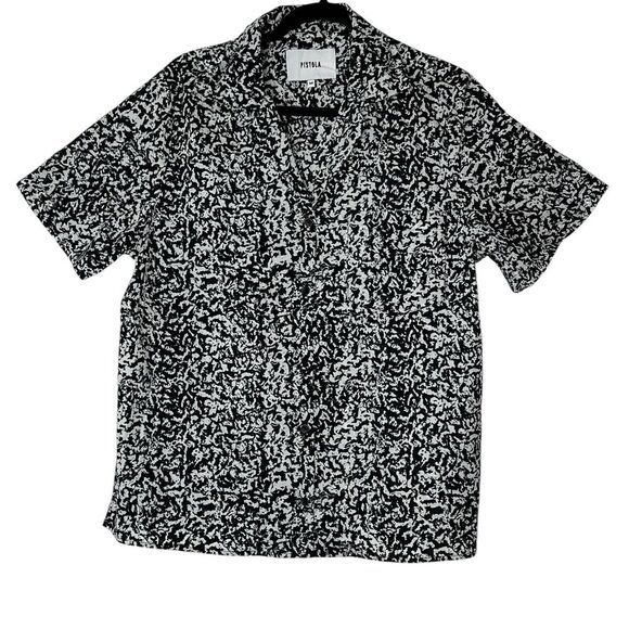 pistola Tops - Pistola Button Up Shirt Women Medium Short Sleeve Cotton Relaxed Corpcore Office